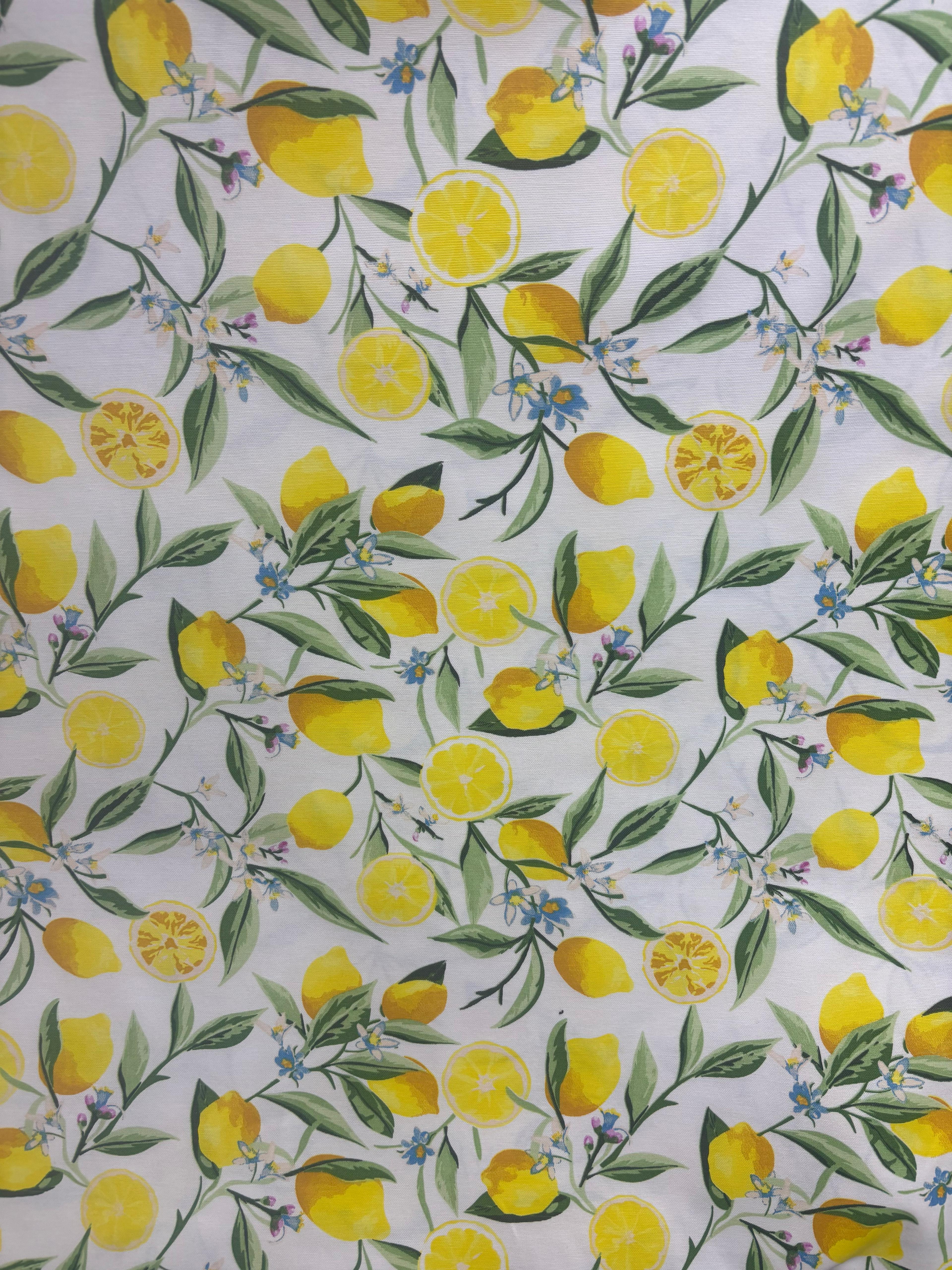 בד קנבס לימונים רענן