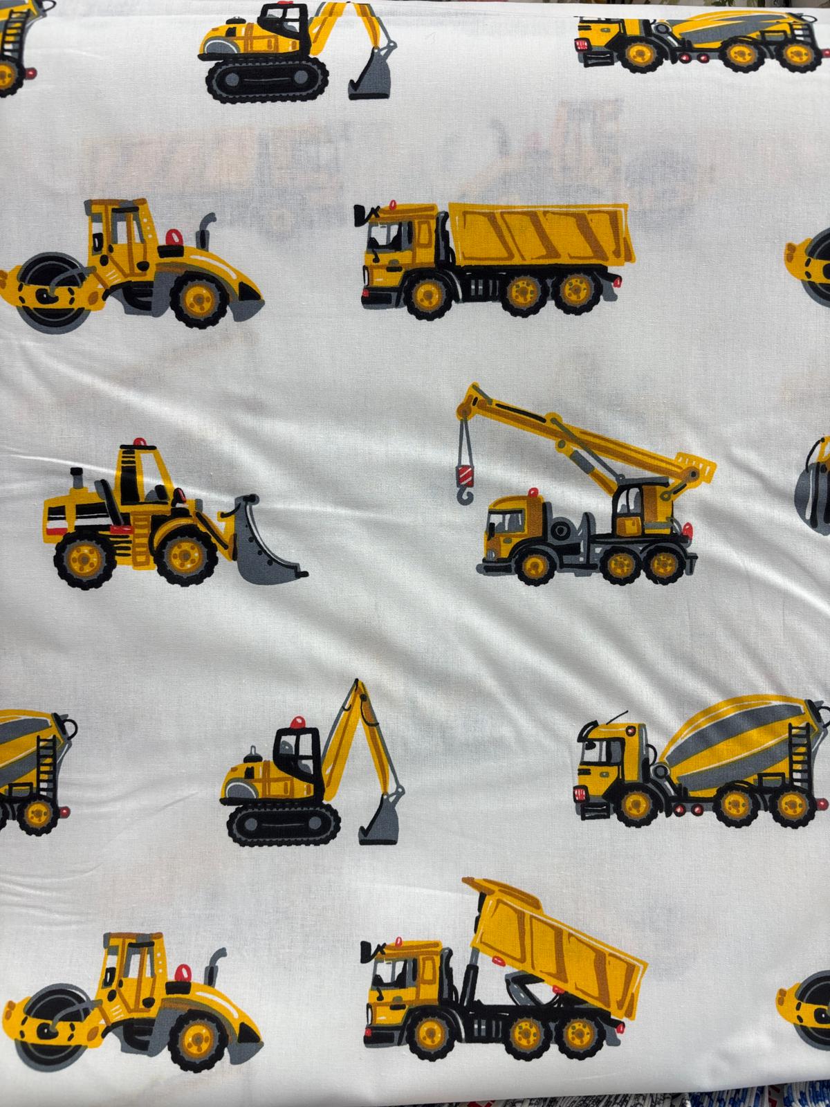 כותנה ילדים טרקטורים ומשאיות