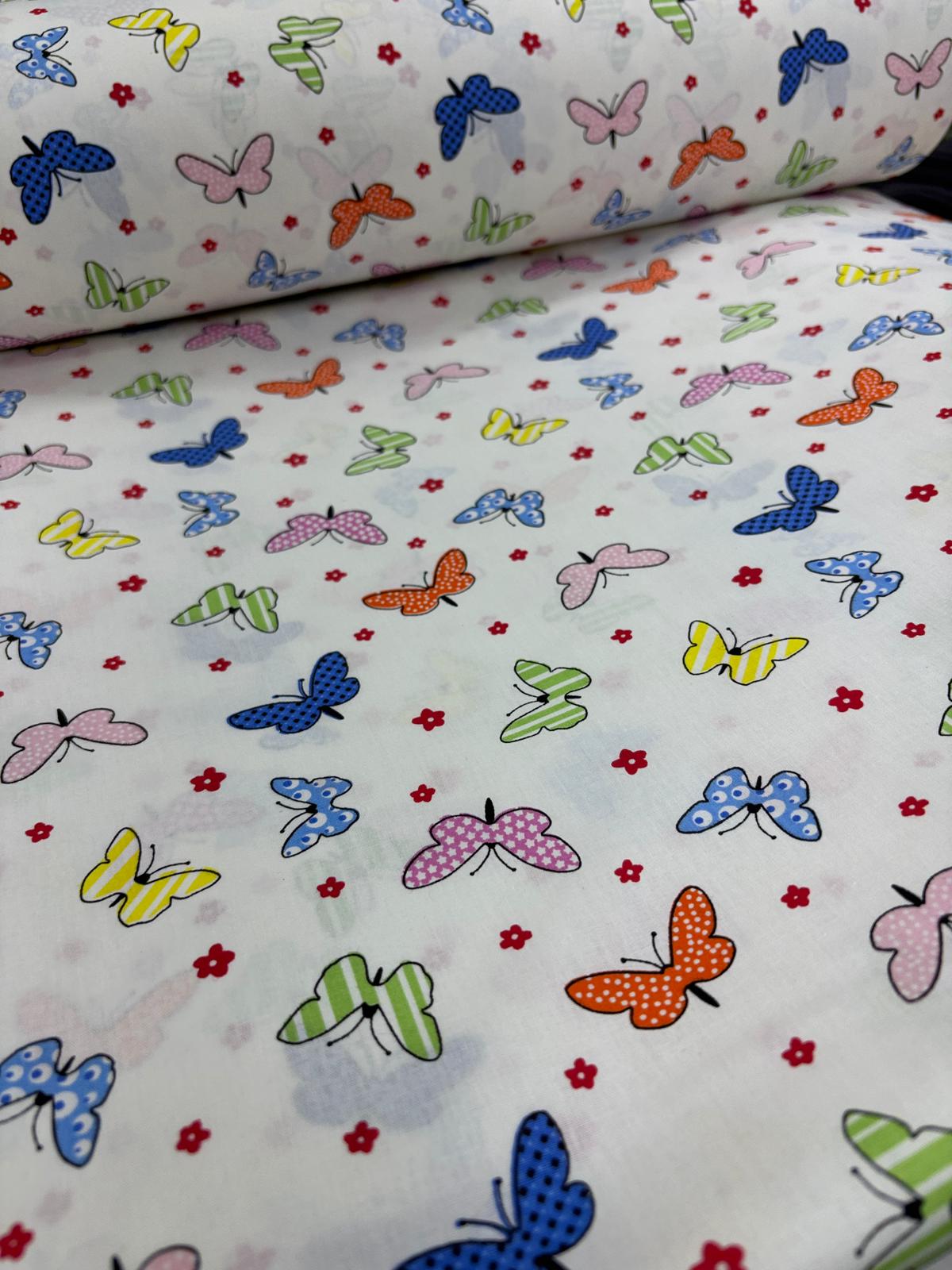 כותנה ילדים פרפרים צבעוניים