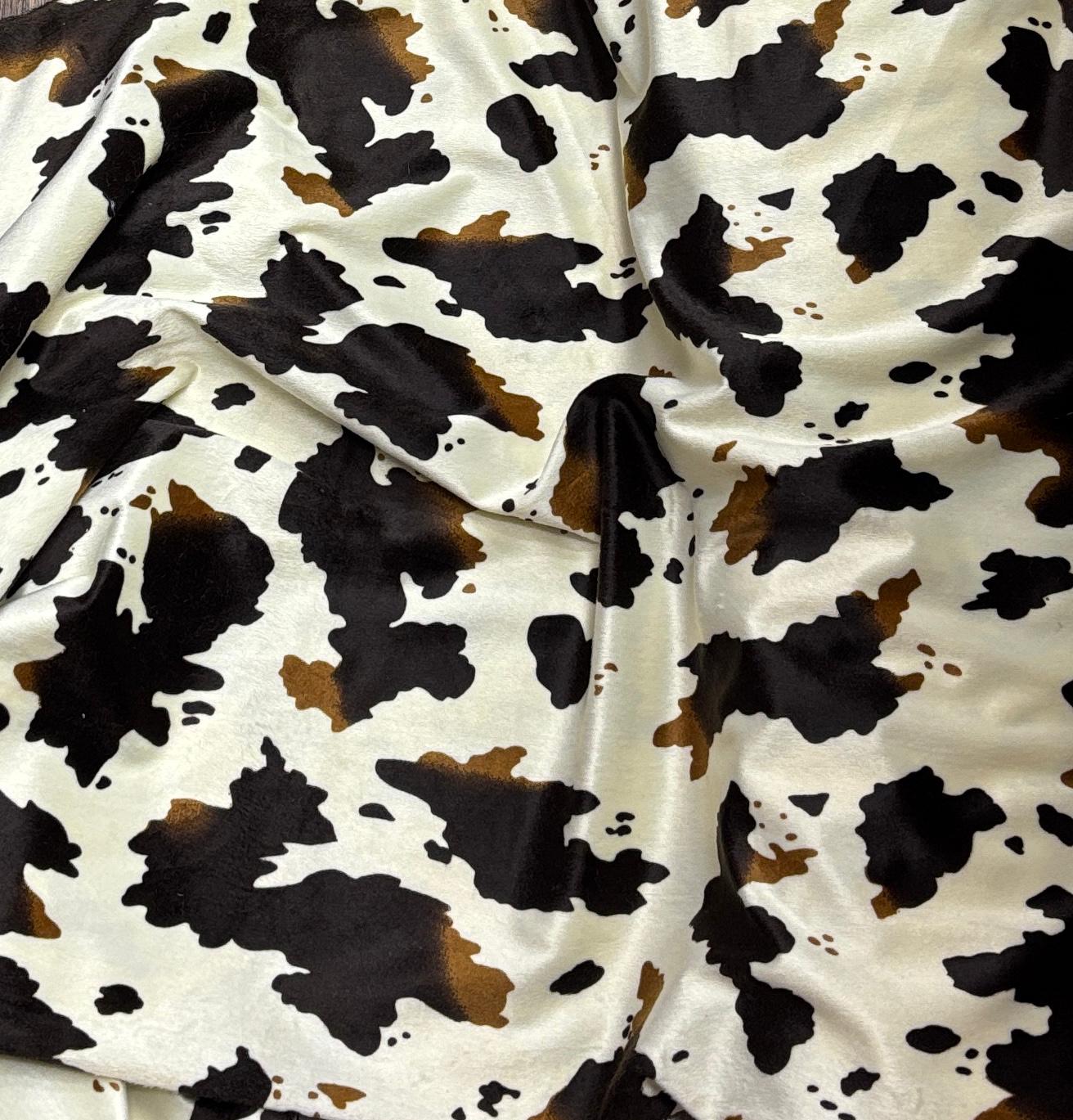 בד פרווה פרה חומה רקע שמנת 