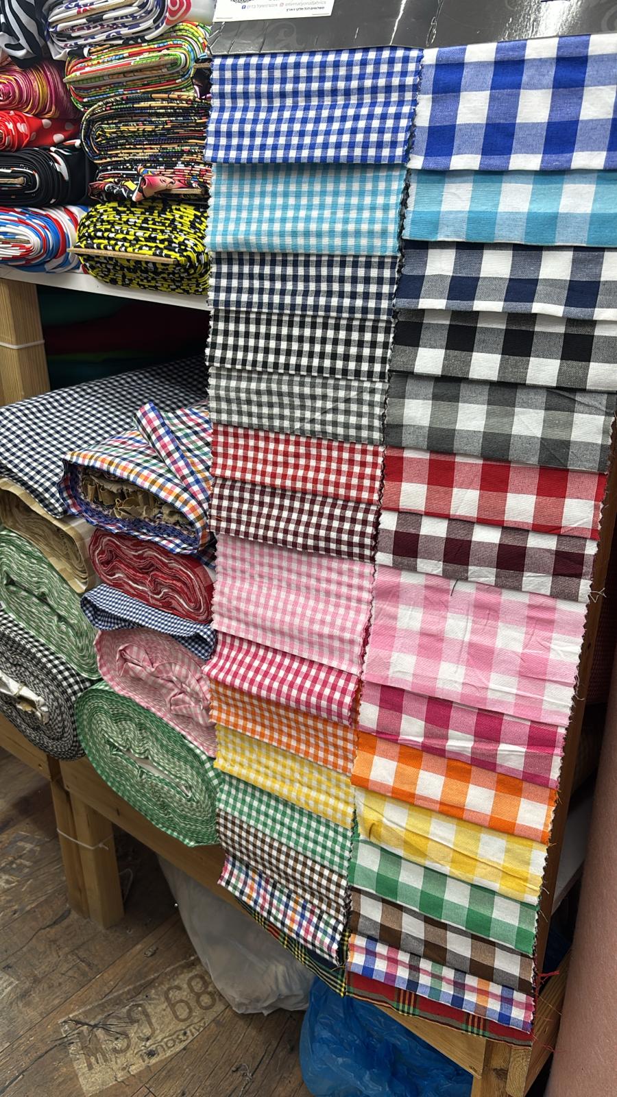 משבצות כותנה פולי